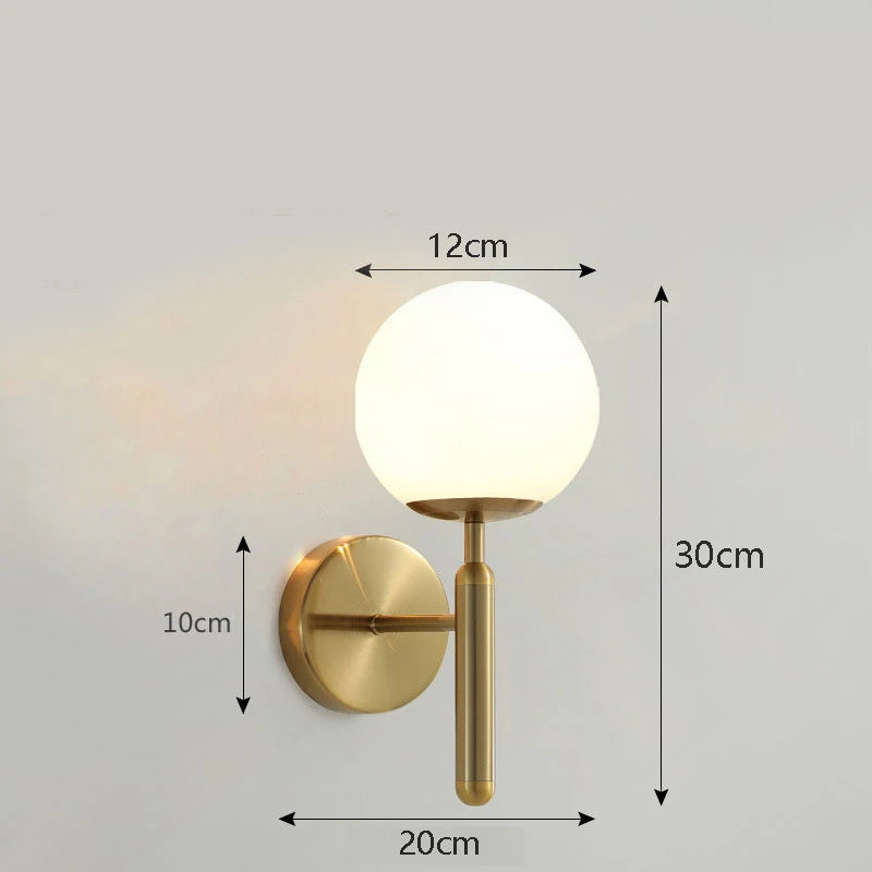 Nordic Led Wall lamp Postmodern Simple Ball Drop light Corridor Balcony Creative Staircase Bedroom Bedside G9 BULB Wall Light