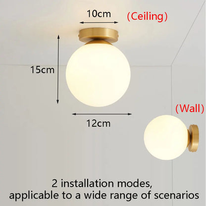 Nordic Led Wall lamp Postmodern Simple Ball Drop light Corridor Balcony Creative Staircase Bedroom Bedside G9 BULB Wall Light