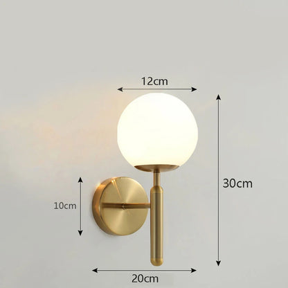 Nordic Led Wall lamp Postmodern Simple Ball Drop light Corridor Balcony Creative Staircase Bedroom Bedside G9 BULB Wall Light