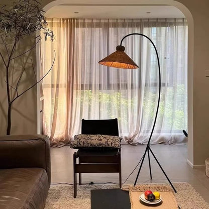 Rattan C Floor Lamp