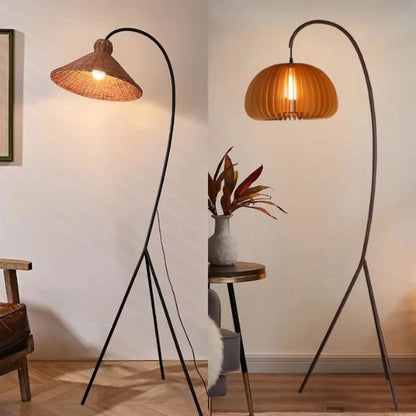 Rattan C Floor Lamp