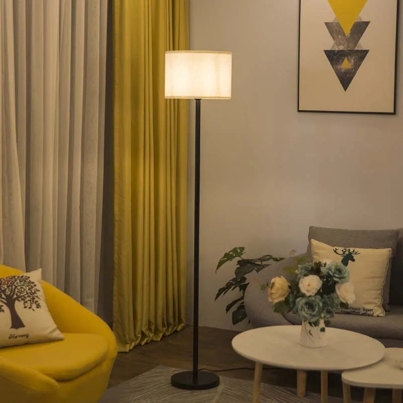 Modern Luxury Floor Lamp with LED Design Iron Body Standing Light for Living Room Hotel Bedroom Home Decorative Lighting