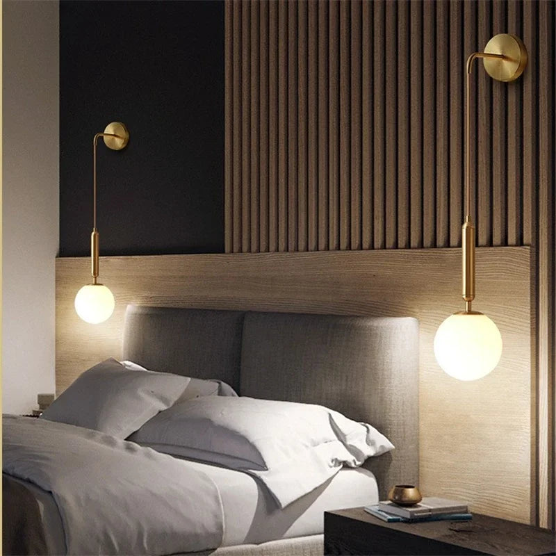 Modern Simple Glass Wall Lamp – Nordic Luxury Wall Light Fixture